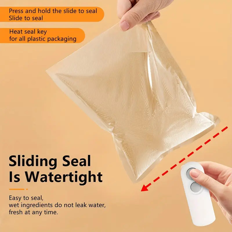 2 in 1 USB Rechargeable Magnetic Bag Sealer with Cutter & Long Lasting Battery.