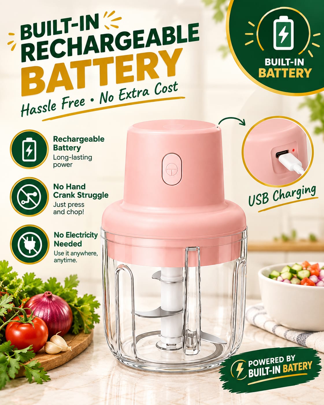 Mini Electric Food Chopper