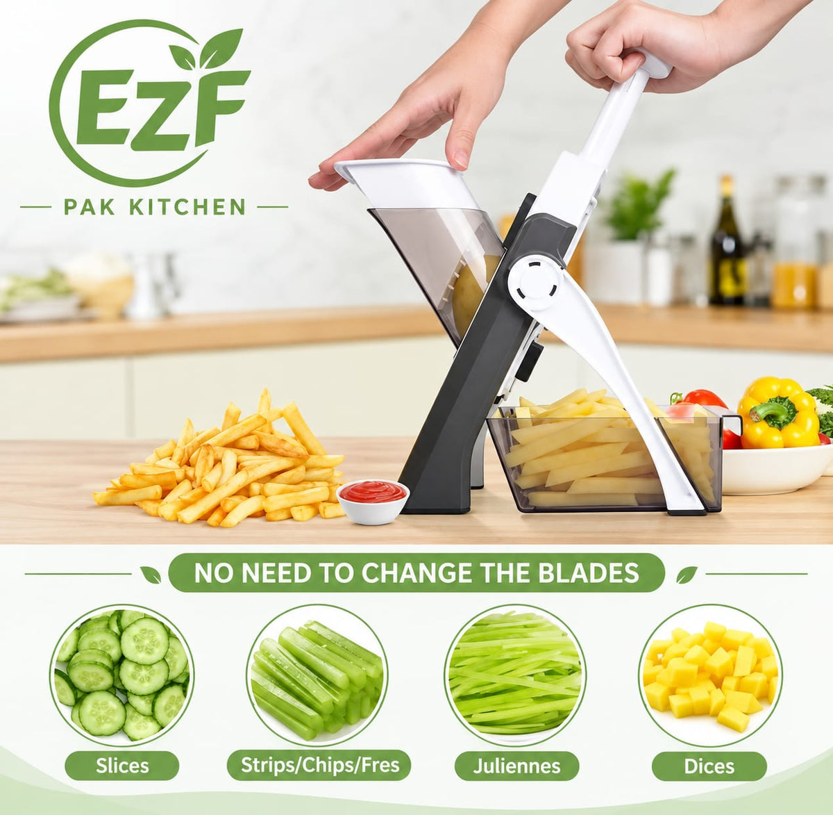 5 in 1 Vegetable Slicer Food Chopper, Vegetable Cutter, Quick Fruit Dicer high quality